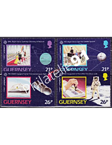 GUERNESEY - n°  520 à 523 ** - EUROPA 1991 - L'Europe et l'Espace