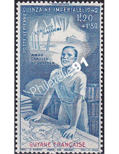GUYANE, PA n° 24, collection timbres Colonies