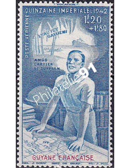 GUYANE, PA n° 24, collection timbres Colonies