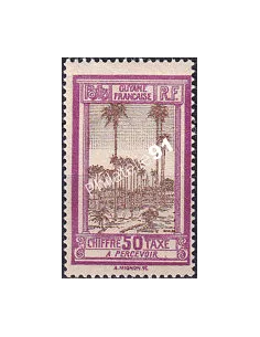 GUYANE, Timbre-taxe n° 17 charnière, collection timbres Colonies