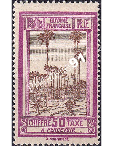 GUYANE, Timbre-taxe n° 17 charnière, collection timbres Colonies