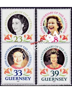 GUERNESEY - n°  556 à 559 ** - S. M. Elizabeth II
