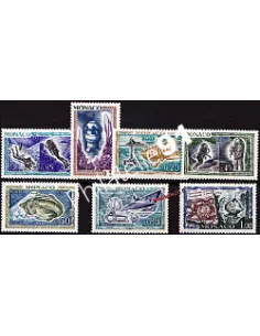 Timbres de MONACO n° 591 à 597** - Exposition "L'homme sous la mer" à Monaco
