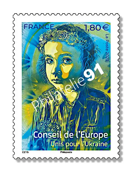 Timbre de service n° 184, Conseil de l'Europe, timbres de France