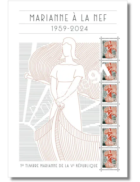 Feuille n°5785, Paris-Philex 2024, Marianne à la Nef, timbres de France