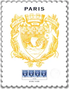 n° 5790A - Affiche Armoiries de Paris -  Paris-Philex 2024, timbres de France