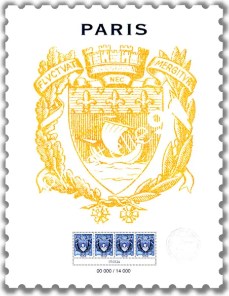n° 5790A - Affiche Armoiries de Paris -  Paris-Philex 2024, timbres de France