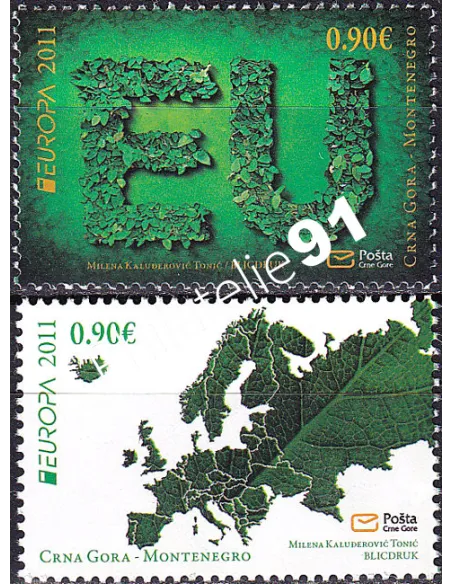 Monténégro n° 267 à 268, collection timbres Europa