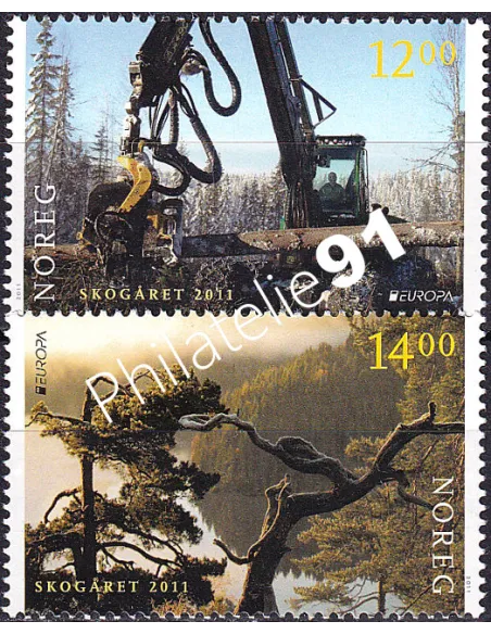 Norvège, n° 1701 à 1702, collection timbres Europa