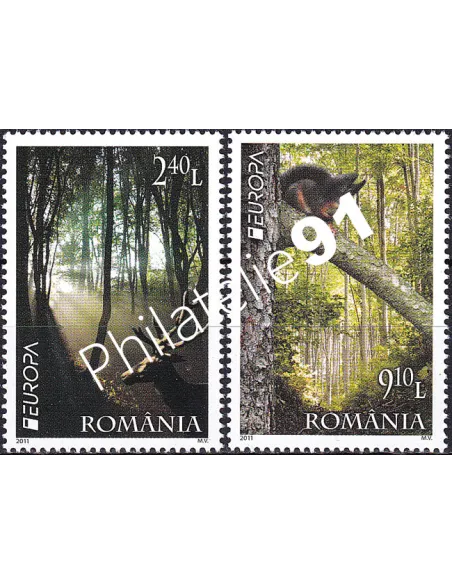 Roumanie, n° 5507 à 5508, collection timbres Europa