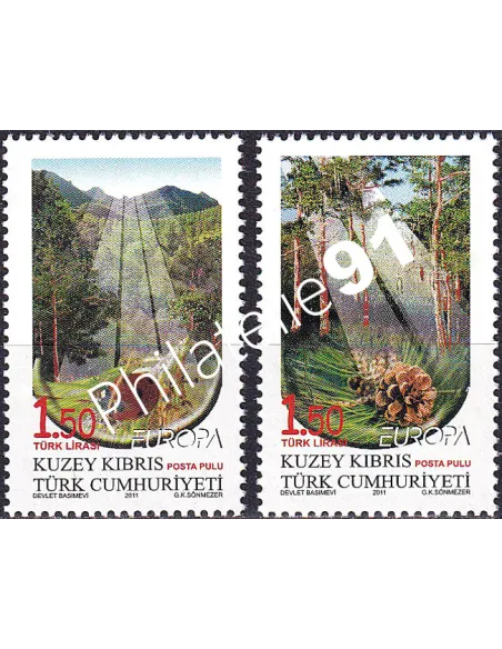 Chypre Turc, n° 689 à 690, collection timbres Europa