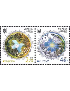Ukraine n° 1042 à 1043, en paire, collection timbres Europa