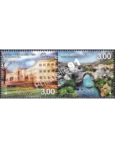 Herceg-Bosna, n° 305 et 306, paire, timbres Europa