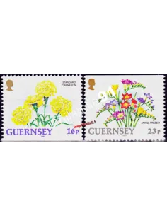 GUERNESEY - n° 569a et 571a - FLORE