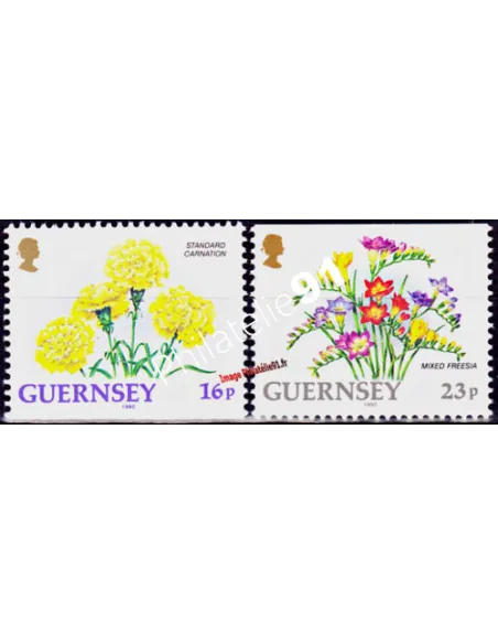 GUERNESEY - n° 569a et 571a - FLORE