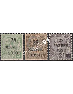 Timbres n° 48 à 50 de Monaco, collection timbres Monaco