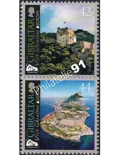 Gibraltar, n° 1485 à 1486, collection timbres Europa