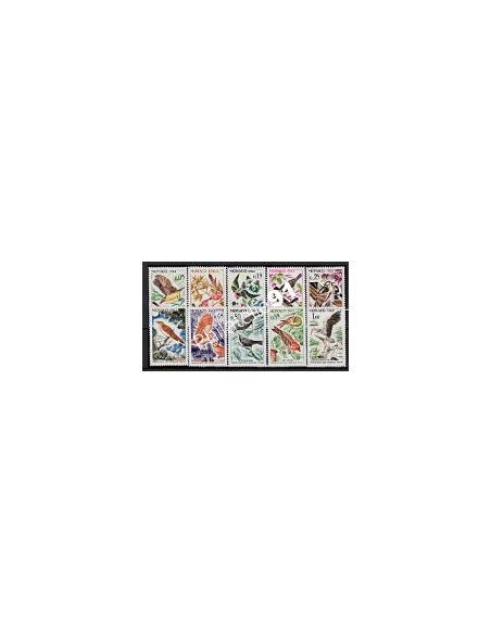 Timbres de MONACO n°  581 à 590 ** - Protection des oiseaux utiles