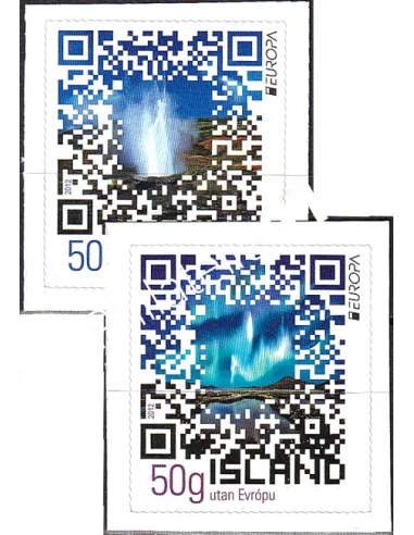 Islande n° 1288 à 1289 adhésifs, collection timbres d'Europa