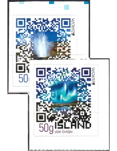 Islande n° 1288a à 1289a adhésifs, collection timbres d'Europa