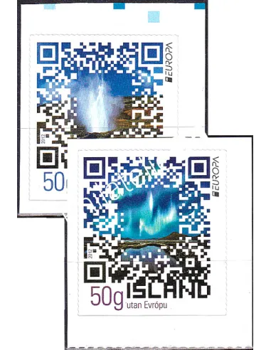 Islande n° 1288a à 1289a adhésifs, collection timbres d'Europa