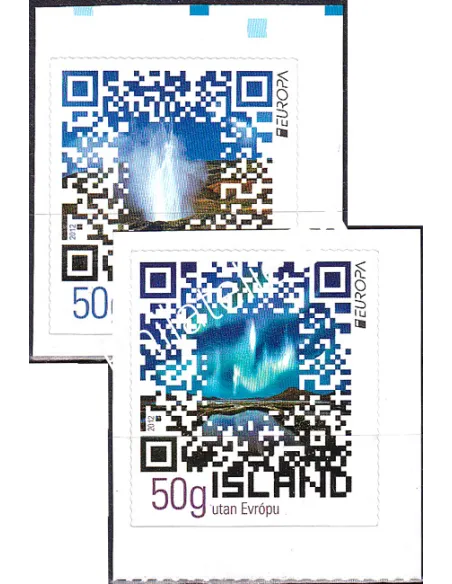 Islande n° 1288a à 1289a adhésifs, collection timbres d'Europa