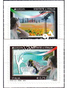 Italie n° 3297 à 3298, timbres d'Europa