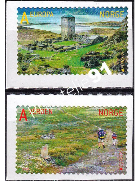 Norvège n° 1729 à 1730, adhésifs, collection timbres Europa