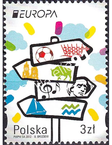 Pologne, n° 4276, collection timbres Europa