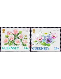 GUERNESEY - n° 611a et 612a - FLORE