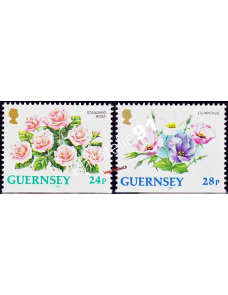 GUERNESEY - n° 611a et 612a - FLORE