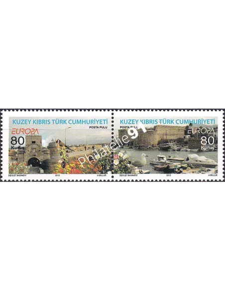 Chypre Turc, n° 708 à 709, en paire, collection timbres Europa