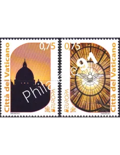 Vatican, n° 1594 à 1595, collection timbres Europa