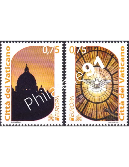 Vatican, n° 1594 à 1595, collection timbres Europa