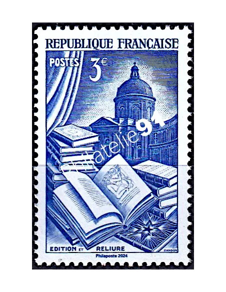 Timbre issu du Diorama Naissance de l'imprimerie, timbres de France