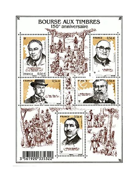 Timbre n° 4447 à 4451 (F4447) La Bourse aux timbres