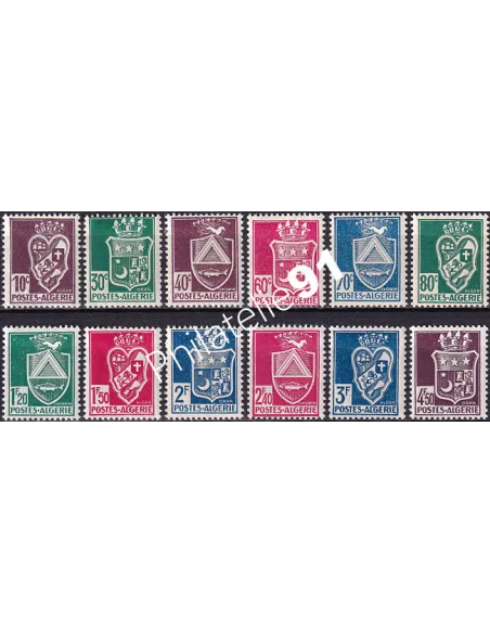 Algérie, n° 184 à 195 charnière, Timbres colonies francaises