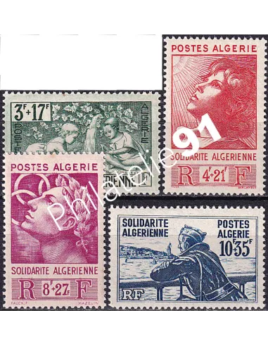 Algérie, n° 249 à 252 charnière, Timbres colonies francaises