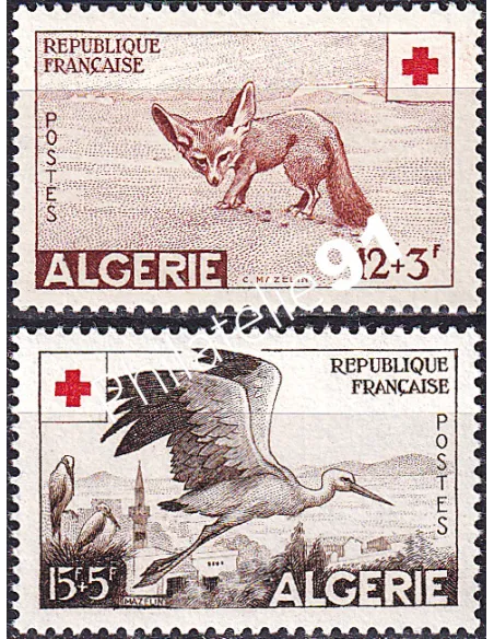 Algérie, n° 344 à 345 charnière, Timbres colonies francaises