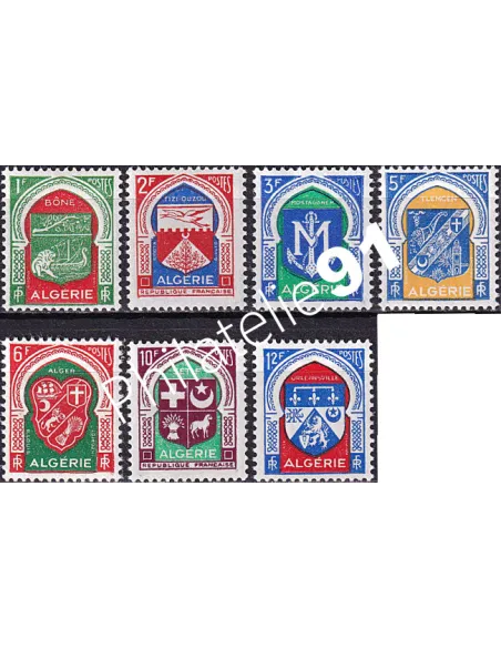 Algérie, n° 337 à 337F charnière, Timbres colonies francaises