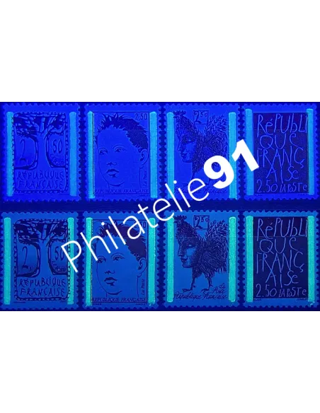 Variété sur Timbres n° 2772 à 2775, collection timbres France.
