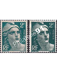 Variété sur Timbre n° 713e, collection timbres France.