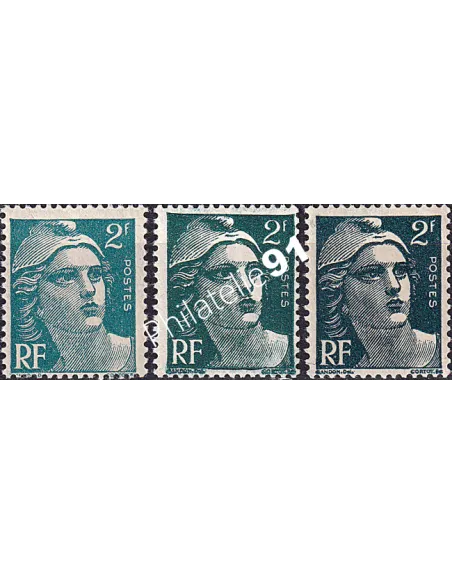 Variété sur Timbres n° 713, collection timbres France.