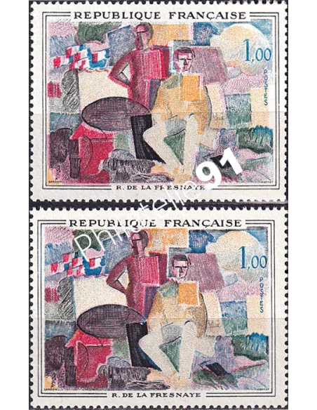Variété sur timbre n° 1322, collection timbres France.