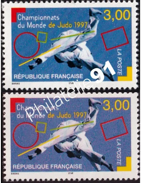 Timbre de France n° 3111 ** - sport - Variété de couleur