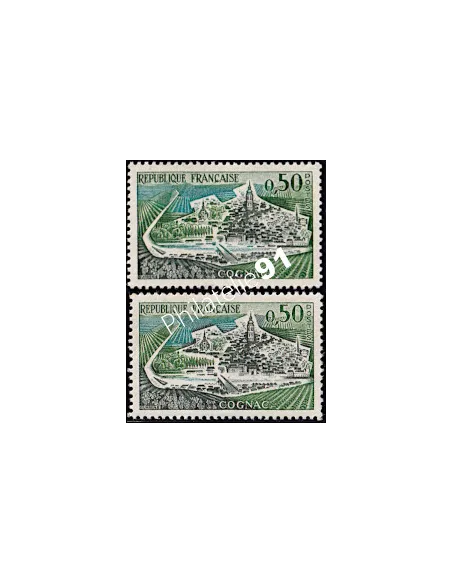 Variété sur timbre n° 1314b, collection timbres France