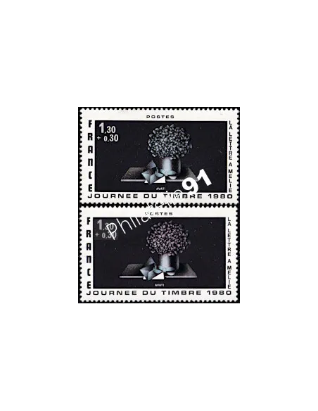 Timbre de France n° 2078 - Journée du Timbre - Variété.