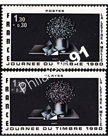 Timbre de France n° 2078 - Journée du Timbre - Variété.