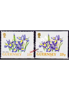 GUERNESEY - n°  642 et 642a ** -Fleurs de Guernesey (III)