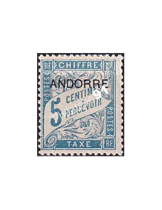Andorre Français, Timbre-taxe n° 1 charnière, timbres d'Andorre